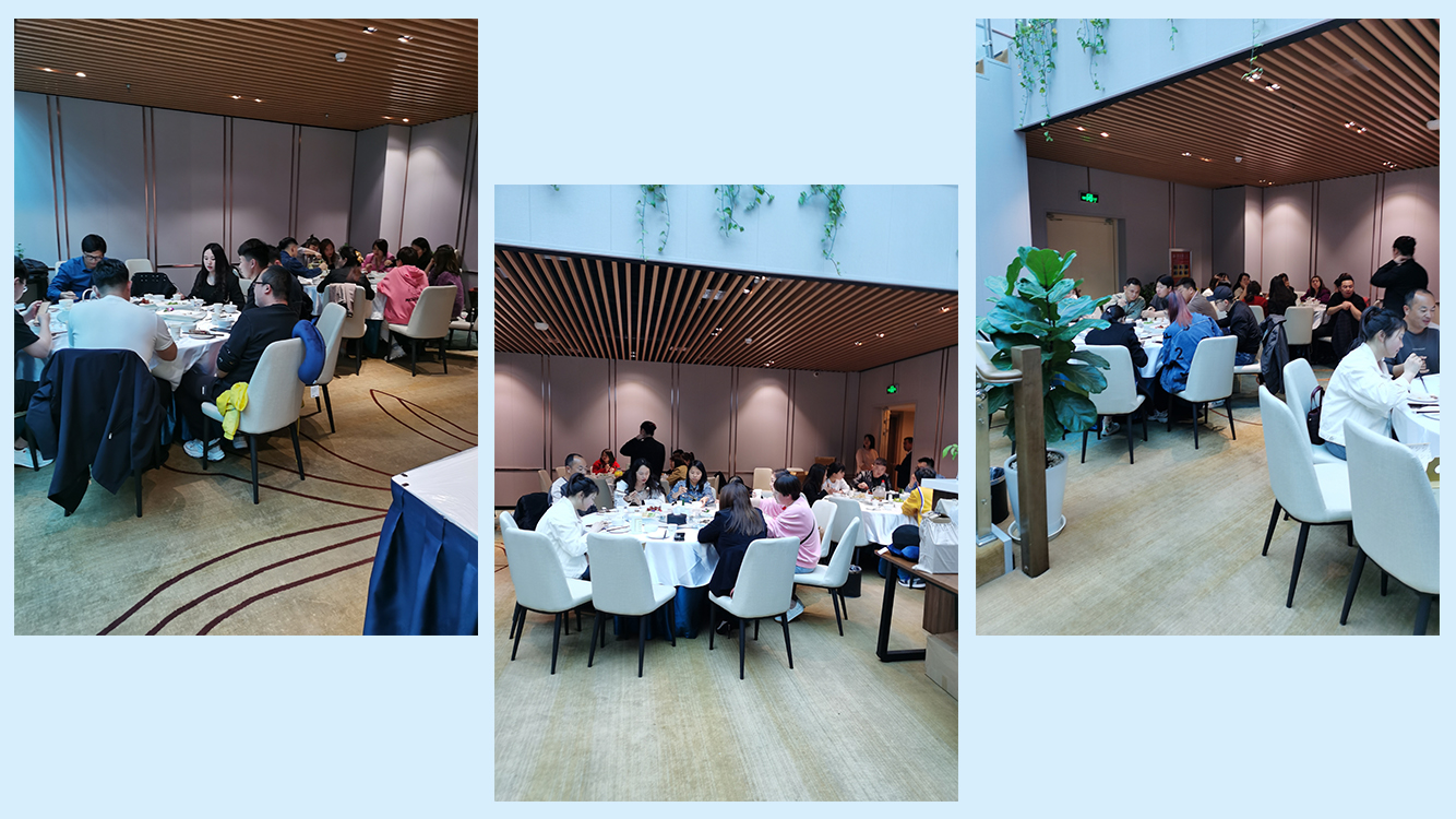 大家在一起就餐,其樂融融